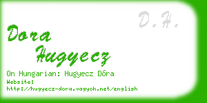 dora hugyecz business card